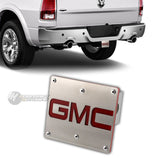 GMC Brushed Stainless Steel Hitch Cover Cap Plug For 2" Trailer Tow Receiver