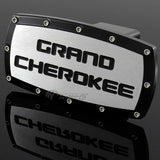 Black JEEP GRAND CHEROKEE Engraved Billet Hitch Cover Plug Cap For 2" Trailer Receiver with ALLEN BOLTS DESIGN