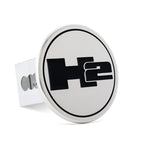 Hummer H2 Logo Stainless Steel Hitch Cover Cap Plug Chrome for 2" Trailer Tow Receiver