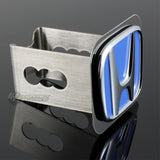 Blue HONDA Logo Stainless Steel Hitch Cover Plug Cap For 2" Trailer Tow Receiver