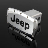 JEEP Engraved Billet Hitch Cover Plug Cap For 2" Trailer Receiver with ALLEN BOLTS DESIGN