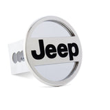 JEEP Polished Stainless Steel Hitch Cover Cap Plug For 2" Trailer Tow Receiver