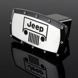 Black JEEP Engraved Billet Grill Hitch Cover Plug Cap For 2" Trailer Tow Receiver with ALLEN BOLTS DESIGN