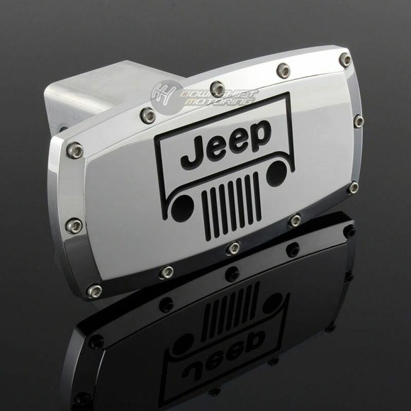 JEEP Engraved Billet Grill Hitch Cover Plug Cap For 2
