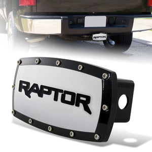 Black FORD RAPTOR LOGO Hitch Cover Plug Cap For 2" Trailer Tow Receiver with ALLEN BOLTS DESIGN