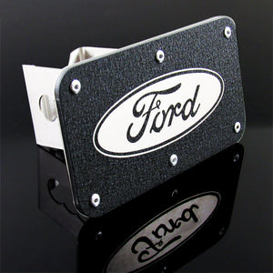 For Ford Rugged Black Stainless Steel Hitch Cover 2" Trailer Tow Towing Receiver
