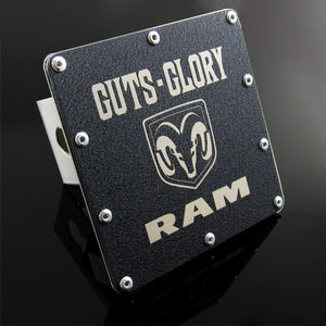 GUTS GLORY For DODGE RAM Rugged Stainless Hitch Cover 2" Trailer Tow Receiver