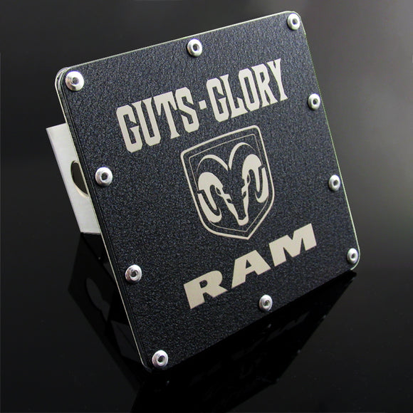 GUTS GLORY For DODGE RAM Rugged Stainless Hitch Cover 2