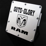 GUTS GLORY For DODGE RAM Chrome Stainless Hitch Cover 2" Trailer Tow Receiver