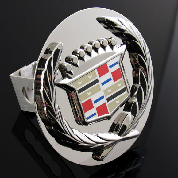 Chrome Cadillac Classic Style Towing Hitch Cover Cap Plug 1.25