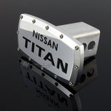 NISSAN TITAN LOGO Engraved Billet Hitch Cover Plug Cap For 2" Trailer Tow Receiver with ALLEN BOLTS Design