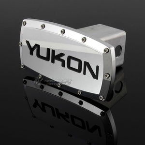 GMC YUKON Engraved Billet LOGO Hitch Cover Plug Cap For 2" Trailer Receiver with ALLEN BOLTS DESIGN