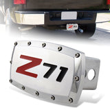 CHEVROLET Z71 CHEVY LOGO Engraved Billet Hitch Cover Plug Cap For 2" Trailer Receiver with ALLEN BOLTS DESIGN