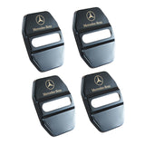 4X Black Stainless Steel Door Striker Cover Lock Buckle Cap AMG For Mercedes-Benz New