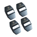 4X Black Stainless Steel Door Striker Cover Lock Buckle Cap AMG For Mercedes-Benz New