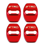 Red Stainless Steel Door Lock Door Striker Cover Set for TRD