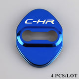 Blue Toyota C-HR 2016-2019 Stainless Steel Door Lock Door Striker Protective Cover Set - 4 pcs