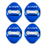 Blue Toyota C-HR 2016-2019 Stainless Steel Door Lock Door Striker Protective Cover Set - 4 pcs