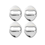 Silver Toyota C-HR 2016-2019 Stainless Steel Door Lock Door Striker Protective Cover Set - 4 pcs