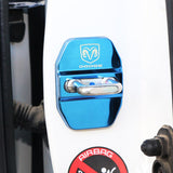 Blue DODGE Stainless Steel Door Lock Door Striker Buckle Lock Protective Cover Set - 4 pcs