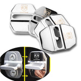 Silver DODGE Stainless Steel Door Lock Door Striker Buckle Lock Protective Cover Set - 4 pcs