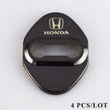 Honda Civic Accord CR-V Black Stainless Steel Door Lock Door Striker Cover Set of 4