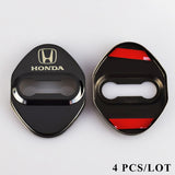 Honda Civic Accord CR-V Black Stainless Steel Door Lock Door Striker Cover Set of 4
