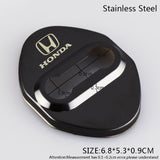 Honda Civic Accord CR-V Black Stainless Steel Door Lock Door Striker Cover Set of 4