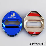 Honda Civic Accord CR-V Blue Stainless Steel Door Lock Door Striker Cover Set of 4
