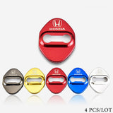Honda Civic Accord CR-V Red Stainless Steel Door Lock Door Striker Cover Set of 4