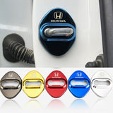 Honda Civic Accord CR-V Black Stainless Steel Door Lock Door Striker Cover Set of 4