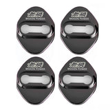 Black Mugen Stainless Steel Door Lock Door Striker Buckle Lock Protective Cover Set - 4 pcs