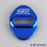 Blue Mugen Stainless Steel Door Lock Door Striker Buckle Lock Protective Cover Set - 4 pcs