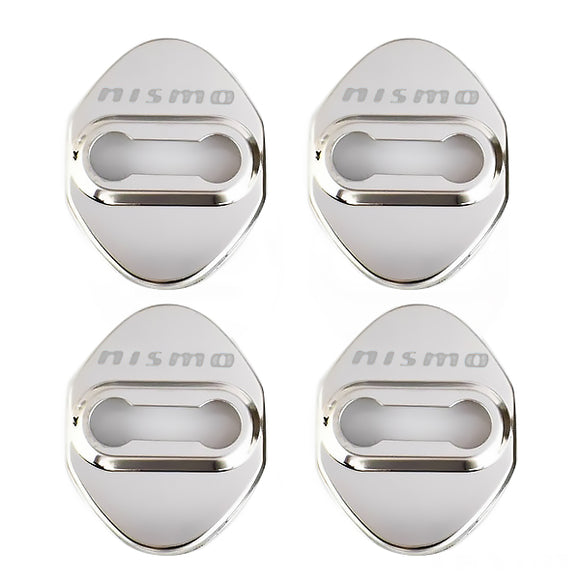 Stainless Steel Silver Door Lock Door Striker Cover for NISMO