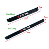 Acura Set 4PCS Car Door Rubber Scuff Sill Panel Step Protector with Keychain Tire Wheel Valves Dust Stem Air Caps