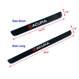 Acura Set Car Door Scuff Sill Rubber Cover Panel Step 4PCS Blue Border Protector with Seat Belt Covers
