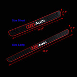 For Audi Red Border Rubber Car Door Scuff Sill Cover Panel Step Protector 4pcs