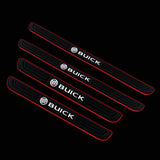 For Buick 4PCS Red Border Rubber Car Door Scuff Sill Cover Panel Step Protector