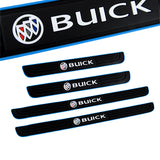 BUICK Set Car Door 4PCS Rubber Scuff Sill Panel Step Protector with Keychain Wheel Tire Valves Dust Stem Air Caps