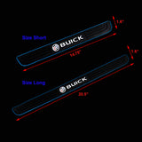 For Buick 4PCS Blue Border Rubber Car Door Scuff Sill Cover Panel Step Protector