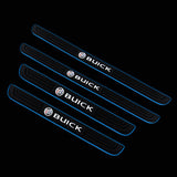 For Buick 4PCS Blue Border Rubber Car Door Scuff Sill Cover Panel Step Protector