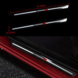 For CAMARO SS Carbon Fiber Car Door Welcome Plate Sill Scuff Cover Panel Sticker with LED Grill Emblem 3PCS Set