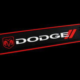 For DODGE 4PCS Red Border Rubber Car Door Scuff Sill Cover Panel Step Protector