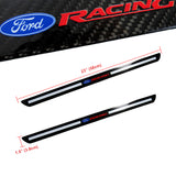 For Ford Carbon Fiber Car Door Welcome Plate Sill Scuff Cover Panel Sticker 4PCS Set