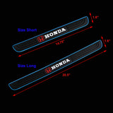 For Honda 4pcs Blue Border Rubber Car Door Scuff Sill Cover Panel Step Protector