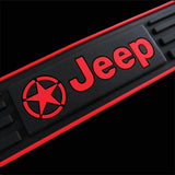 For Jeep 4PCS Black Rubber Car Door Scuff Sill Cover Panel Step Protector