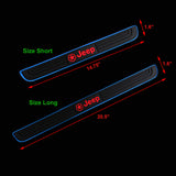 For Jeep 4PCS Blue Border Rubber Car Door Scuff Sill Cover Panel Step Protector