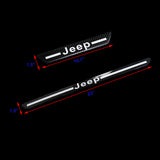 For JEEP Carbon Fiber Car Door Welcome Plate Sill Scuff Cover Panel Sticker 4pc Set