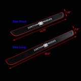 Junction Produce 4PC Red trimmed Rubber Car Door Scuff Sill Cover Panel Step Protector