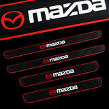 For Mazda Red trimmed Car Door Scuff Sill Cover Panel Step Rubber Protector NEW 4PCS